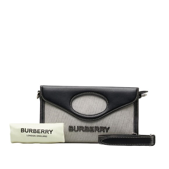 BURBERRY Black Leather Shoulder Bag - Picture 1 of 12